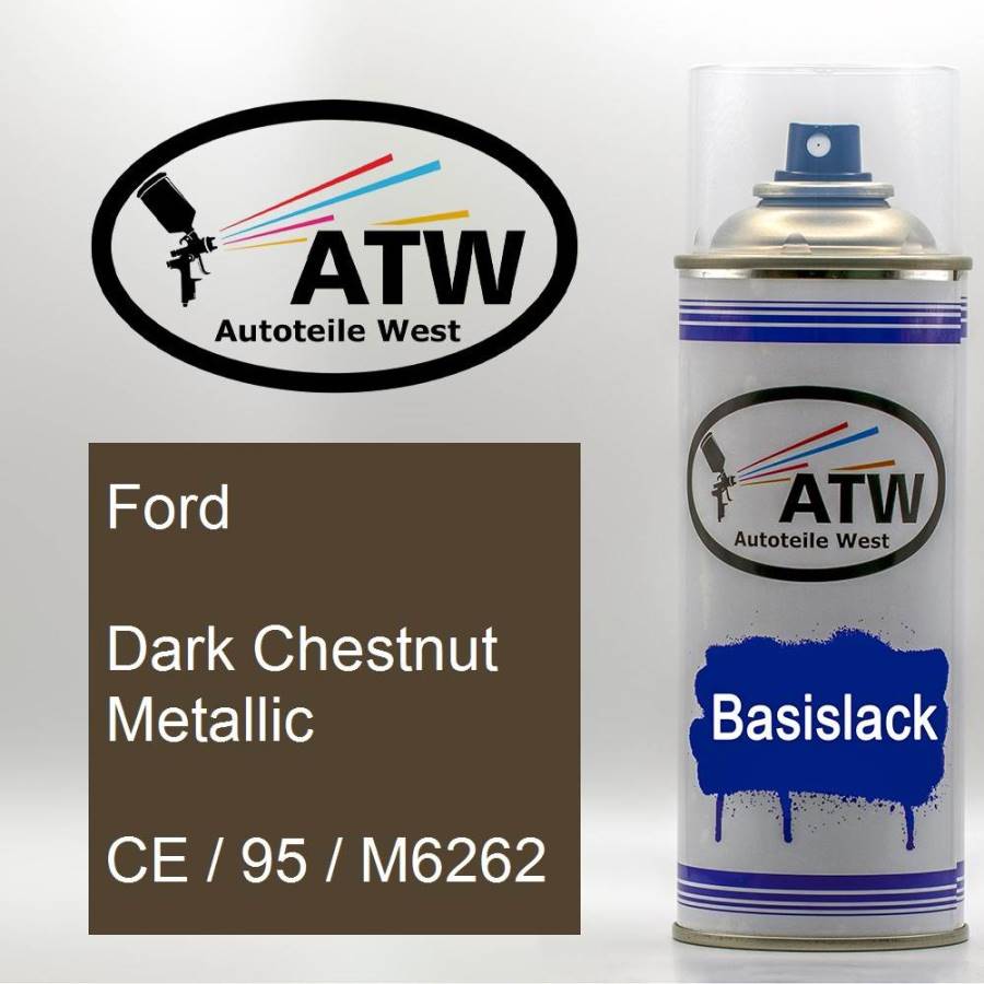 Ford, Dark Chestnut Metallic, CE / 95 / M6262: 400ml Sprühdose, von ATW Autoteile West.
